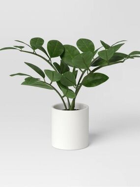 Threshold Green Faux Plant in White Planter